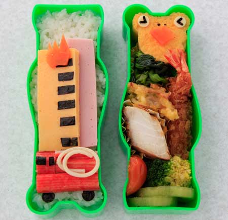 お気に入りのお弁当箱2－カエル君が消防士に？