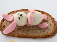 うさぎのお昼ね-うずらの卵-飾り切り